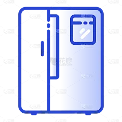 家电数码行业icon线性扁平-冰箱