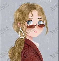 卡通小女孩 【酷图网】文艺女孩,侧面女孩,头像,卡通,卡通动漫,卡通漫画,胸前小图,直喷,图案设计,T恤印花,T恤图案,新款花型,爆款花型,直喷印花,T恤,300分辨率,TIF,直喷文件,设计,底纹边框,背景底纹