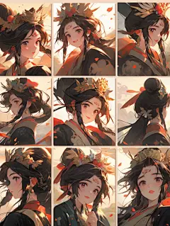 AI古风仙侠武侠头像素材 卡通人物插画表情设计 游戏原画概念设定-淘宝网