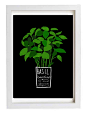 BASIL Kitchen Art Print Mediterranean Herbs Garden high by anek. $30.00, via Etsy.