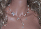 Collier mariage, perles Swarovski , perle feuille d'argent sur fil câblé, modèle entièrement personnalisable: 