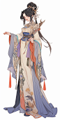 AI武侠游戏角色设定素材 国风人物服装插画设计参考 影视概念设计-淘宝网
