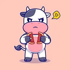 卡通牛插画矢量图设计素材