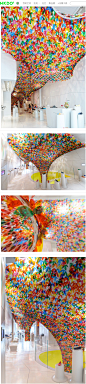 Galeria Melissa纽约旗舰店花瓣艺术安装// 文艺圈 展示 设计时代网-Powered by thinkdo3