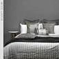 MISSLAPIN简约现代北欧轻奢/样板房床品套件/黑色灰色十二件套-淘宝网