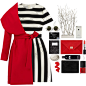 A fashion look from December 2015 featuring party dresses, red coat and hand bags. Browse and shop related looks.