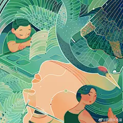 上新啦～后疫情时代，表面的距离阻断不了人与人之间的联系，我们通过网络串联温情#画笔的力量##插画# 明天七夕啦，七夕快乐(✪▽✪) ​​​​