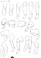 #绘画参考#来自绘师：4氏的膝部画法。 - 半次元 banciyuan - 二次元爱好者社区