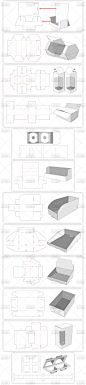 各类型包装盒快递盒刀模展开图纸盒拎袋3D展示平面设计素材源文件-淘宝网