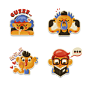 Mango Buddies Stickers Pack : I have designed a sticker pack for Huawei Emoji Design Contest as a guest designer, which will also be used with Huawei digital products.