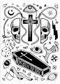 delivermetoevil: Tattoo Flash Sheets by David M. Cook dmcook love this guy’s work.