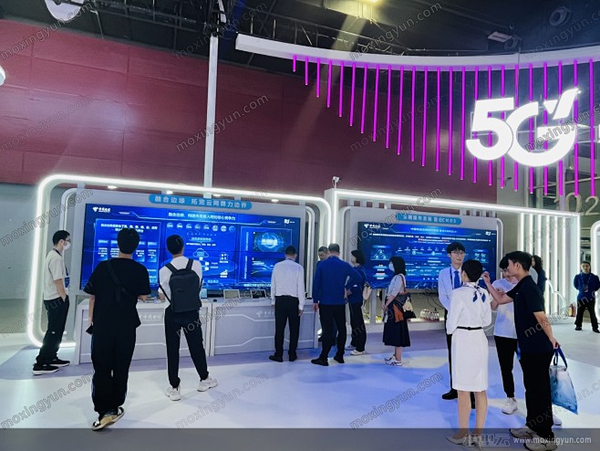 2023数字科技生态电信展台搭建图片-模...