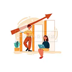 创意互联网设计想法会议头脑风暴社交自媒体办公插画矢量设计素材-淘宝网