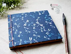 朴园—布语【蜓舞】中国风布艺线装手工复古速写本/插画本 牛皮纸-淘宝网