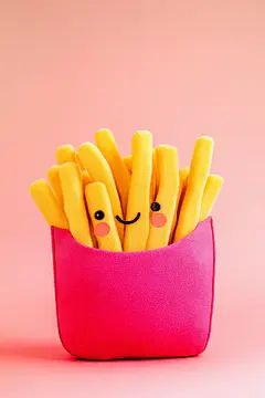 薯条创意美食毛绒公仔