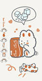 卡通 手机壁纸 可爱 小熊 兔兔 cr：脆皮脆片