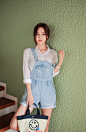 ▼SonYoonJoo▲160702图片_BP更新(美式娇小水洗破洞背带牛仔裤)_看图_孙允珠吧_百度贴吧