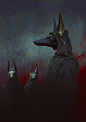 Anubis, Artie Kallini : fan's sketch on the topic of AC Origins and Egypt