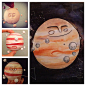 Moons and stars : Various handmade models, used as decorative objects or Christmas decorations. Made using sculpey