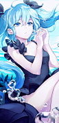 二次元少女   动漫壁纸   初音未来   蓝色系深海少女