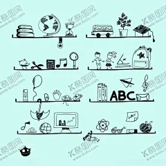 手绘线条图 【酷图网】手绘,线稿,卡通,人物,黑白