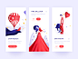 733@最全UI设计精选Travel in Turkey illustration uiue app campaign landing page onboarding flow star moon dog cat fire balloon turkey