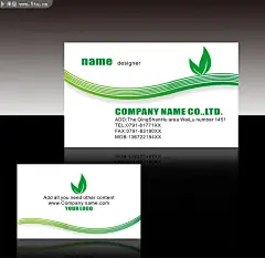 绿色环保名片样式 _名片模板_设计源文件_原创精品_百图汇