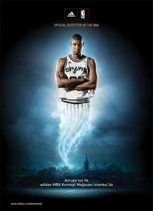 广告海报-Adidas的NBA篮球明星广...