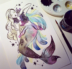 AURORA-B采集到水彩画