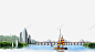 城市大桥帆船背景高清素材 元素 页面网页 平面电商 创意素材
