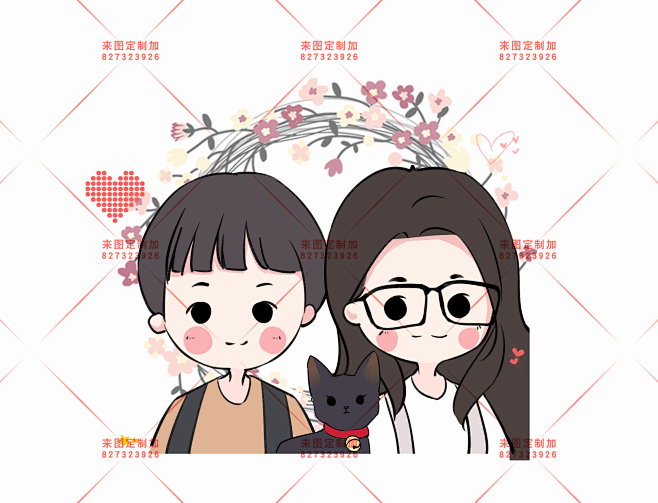 豆豆头像手绘头像情侣头像女生头像男生头像q版头像可爱个性手绘卡通