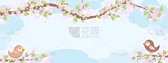 盛开的枝头上，鸟儿在热恋