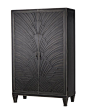 Artistic storage - Andrew Martin gunmetal-finish wood Josephine cabinet: 