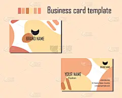 模板,极简构图,名片,商务,简单,现代,移动式,品牌名称,绘画插图,纸
