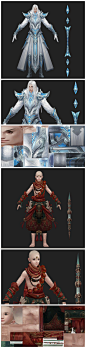 藏地传奇 镇魔曲角色 主角3D模型  中国风魔幻对战RPG手游角色3D模型贴图 3dmax源文件 游戏美术素材 CG原画设定参考