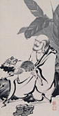 罕见珍品赏析:日本绘画界"齐白石"作品十六罗汉图