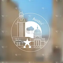 奥斯汀镇,商务,背景分离,模板,现代,著名景点,德克萨斯,品牌名称,背景,户外