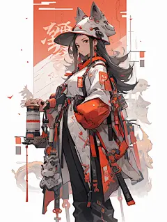 AI卡通动漫人物插画素材 游戏立绘原画 二次元角色设计 临摹图-淘宝网
