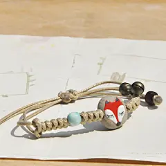 手绘插画风陶瓷手链 无脸男龙猫|千与千寻|动漫周边 原创手工礼品