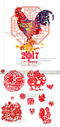 2017年鸡年psd ai eps分层源文件素材台历日历新春元旦新年春节-淘宝网