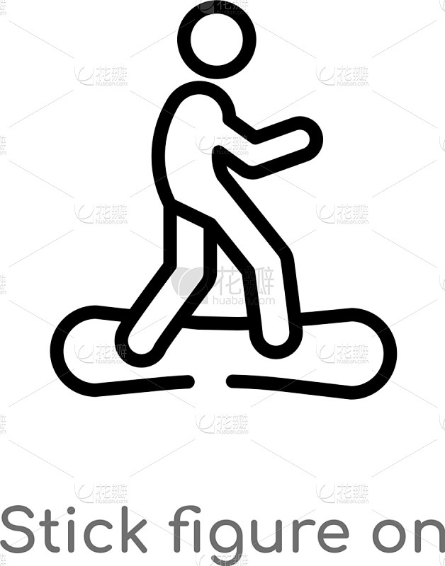 outline-stick-figure-on-snowboard-icon-isolated