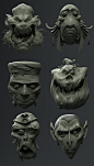 Wall of Monsters  - Sculpt , Girish Srinivasagopalan : I always wanted to do something based on Horror Theme.  After coming across  The Wall of Monsters by Max Grecke , I couldn't wait to try some of the heads.

Max Grecke - https://www.artstation.com/art