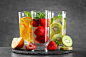 General 2560x1707 food drinking glass fruit kiwi (fruit) strawberries