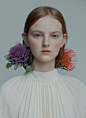 beauty editorial Fashion  flower makeup model painterly Photography  portrait Style