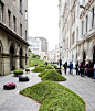 Urban Garden Art Berms in Lima Peru.