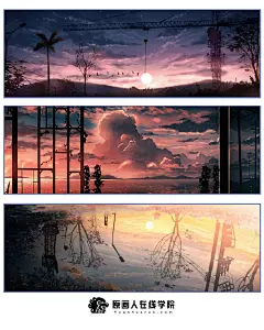 Anime Sunset HD Wallpaper by 画师JW