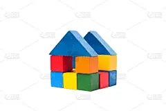 用老方块做的房子。