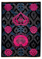 Darya Rugs Suzani, Black, 4'2" x 5'10" M1770-349 modern-area-rugs