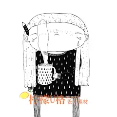 少儿彩铅水彩插画 可爱卡通人物动物黑白简笔画 手绘临摹素材-淘宝网