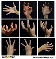 绘画学习给大家分享一组手部姿势绘制素材，收图练习！  #插画艺术作品# ​​​​